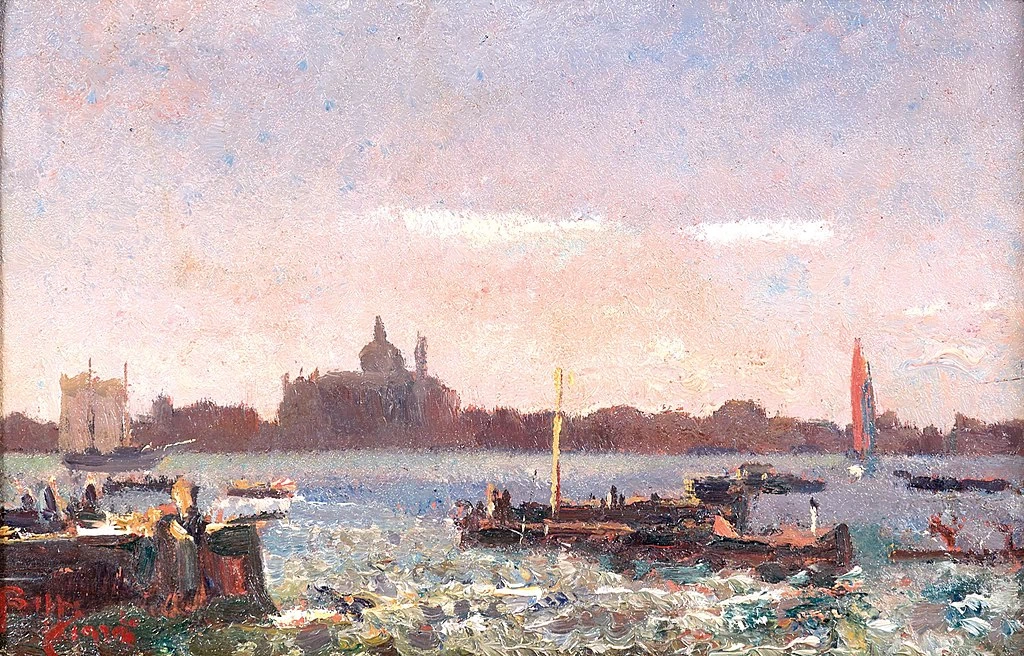 Venezia, sullo sfondo con Santa Maria della Salute